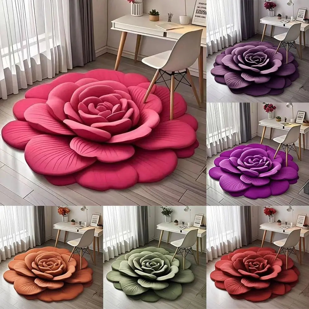 RoseLuxe™ – Elegante Badematte mit 3D-Rosenblütenmotiv für stilvollen Komfort im Badezimmer | 50% RABATT