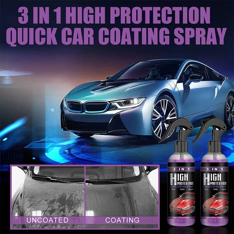 3-in-1 Keramik-Autobeschichtungsspray – Schnelle Reinigung & Nanotechnologie-Schutz