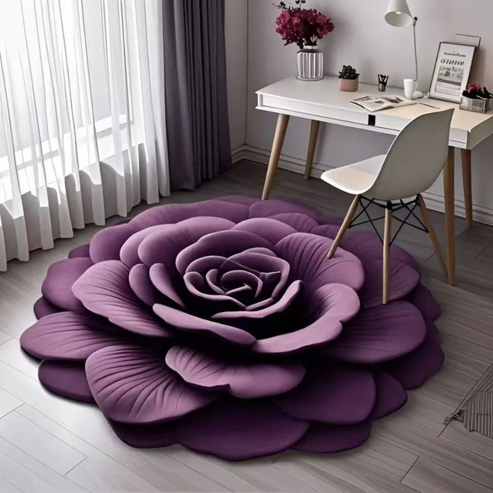 RoseLuxe™ – Elegante Badematte mit 3D-Rosenblütenmotiv für stilvollen Komfort im Badezimmer | 50% RABATT