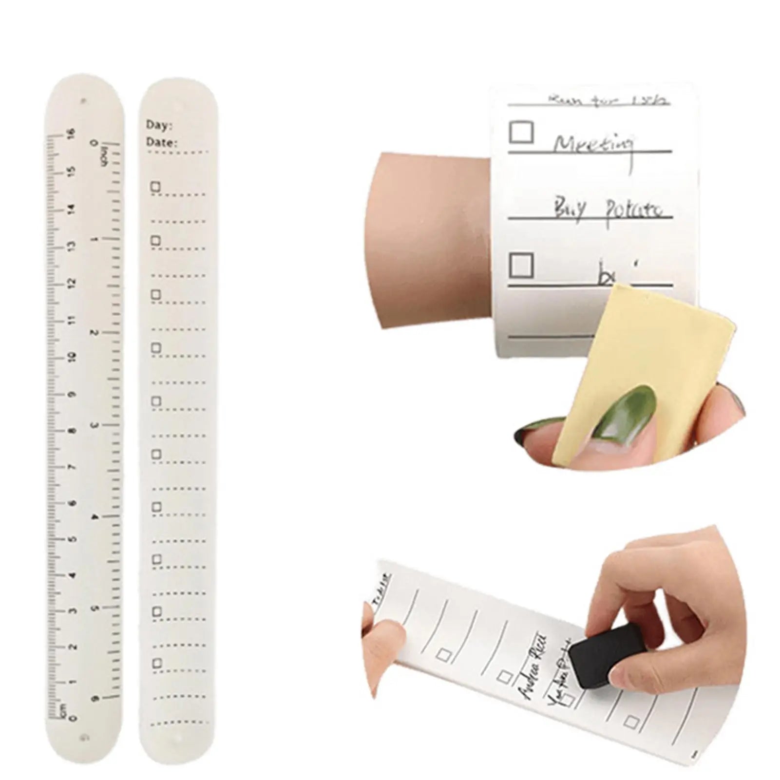 Wearable Notepad Silikon Handgelenk Band wiederverwendbare Erinnerung Armband