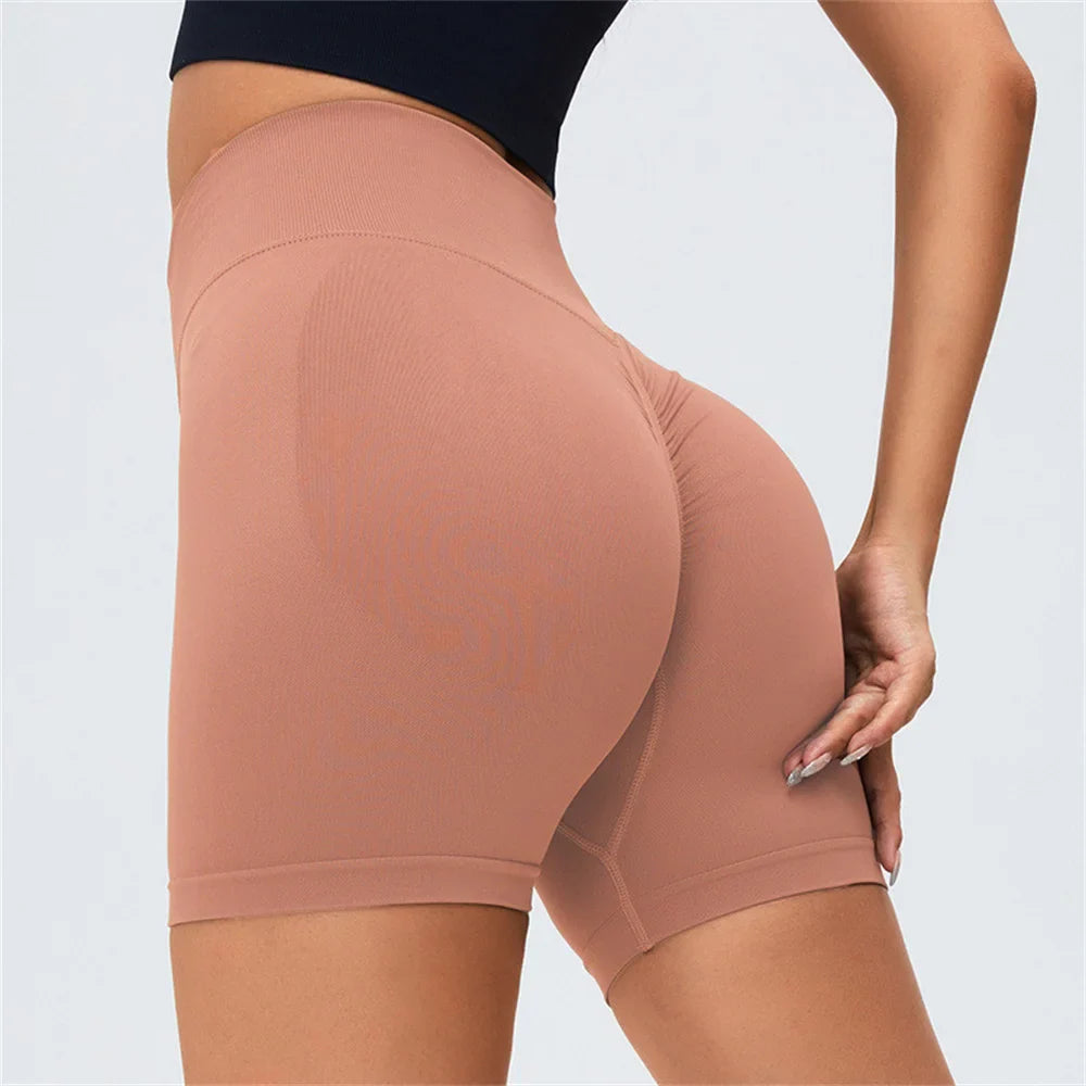 Hohe Taille Scrunch Hintern Biker Shorts für Fitnessstudio