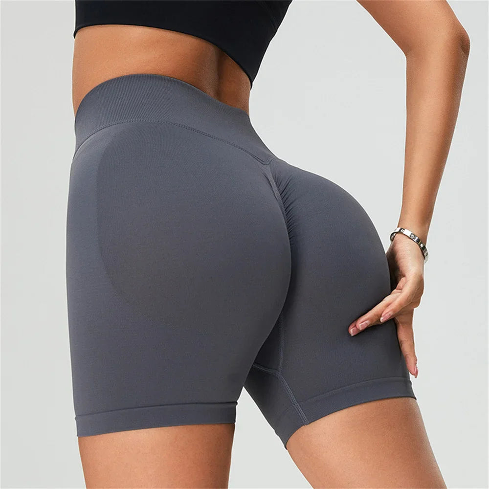 Hohe Taille Scrunch Hintern Biker Shorts für Fitnessstudio