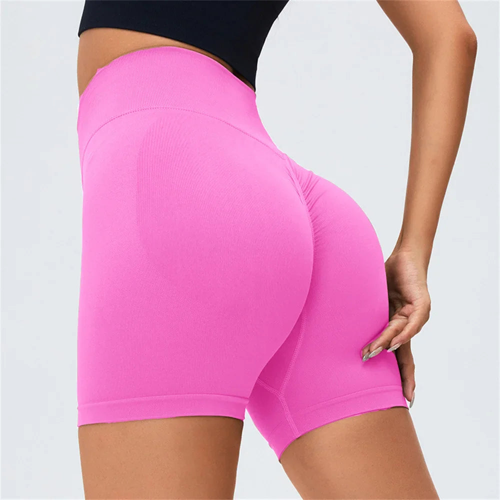 Hohe Taille Scrunch Hintern Biker Shorts für Fitnessstudio