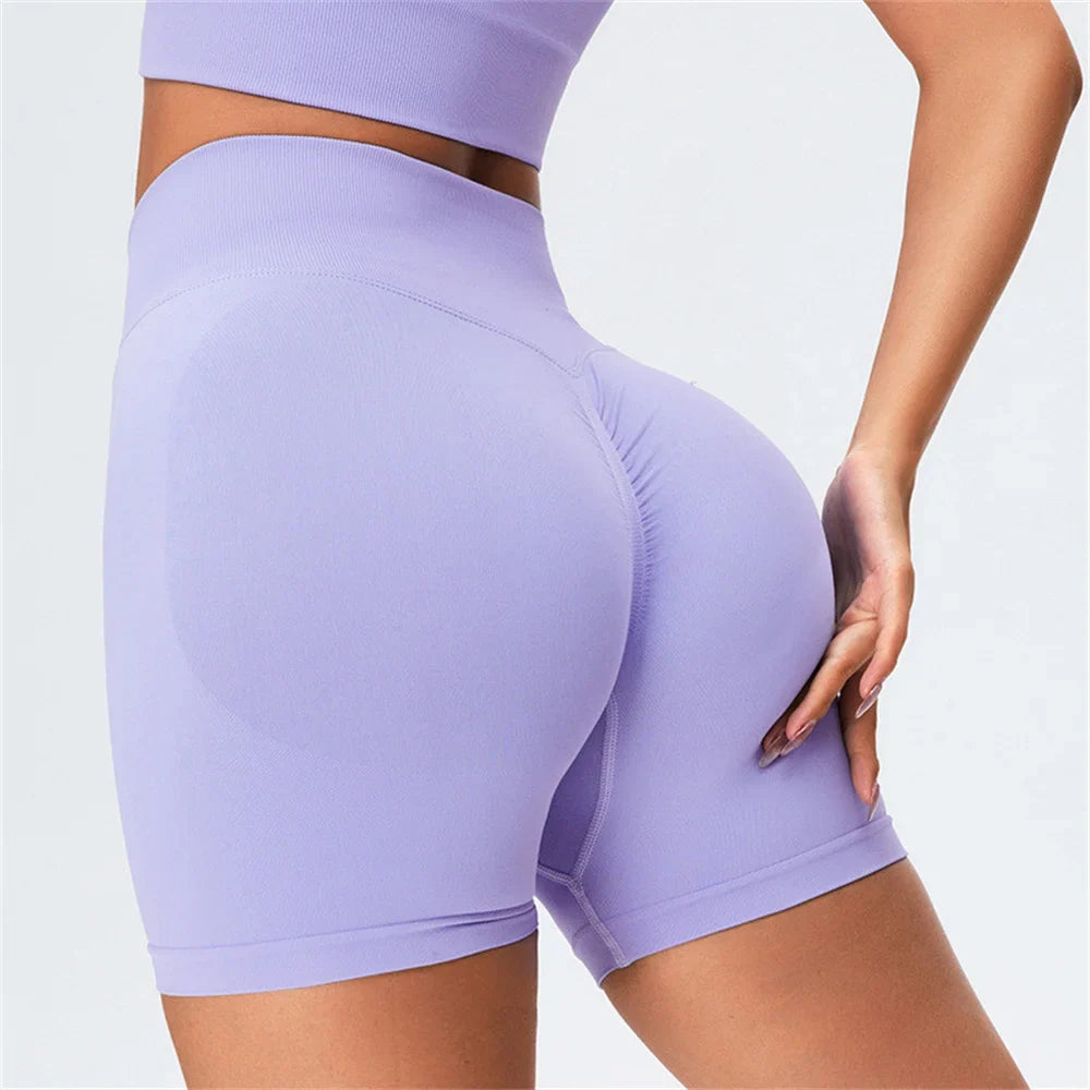 Hohe Taille Scrunch Hintern Biker Shorts für Fitnessstudio