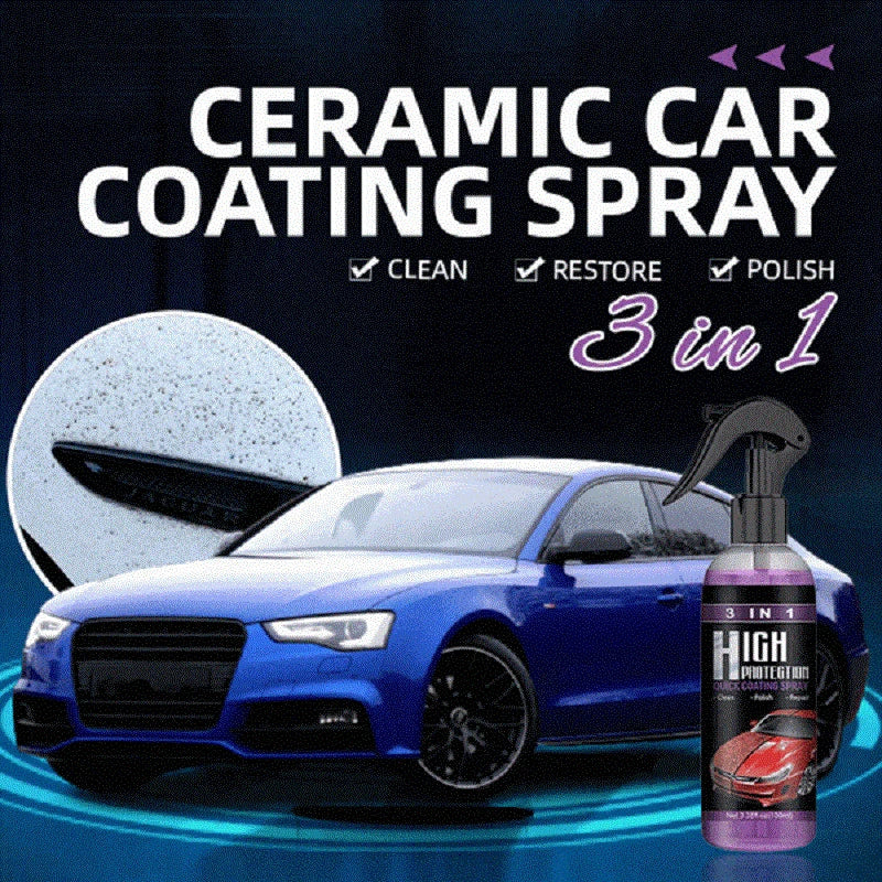 3-in-1 Keramik-Autobeschichtungsspray – Schnelle Reinigung & Nanotechnologie-Schutz