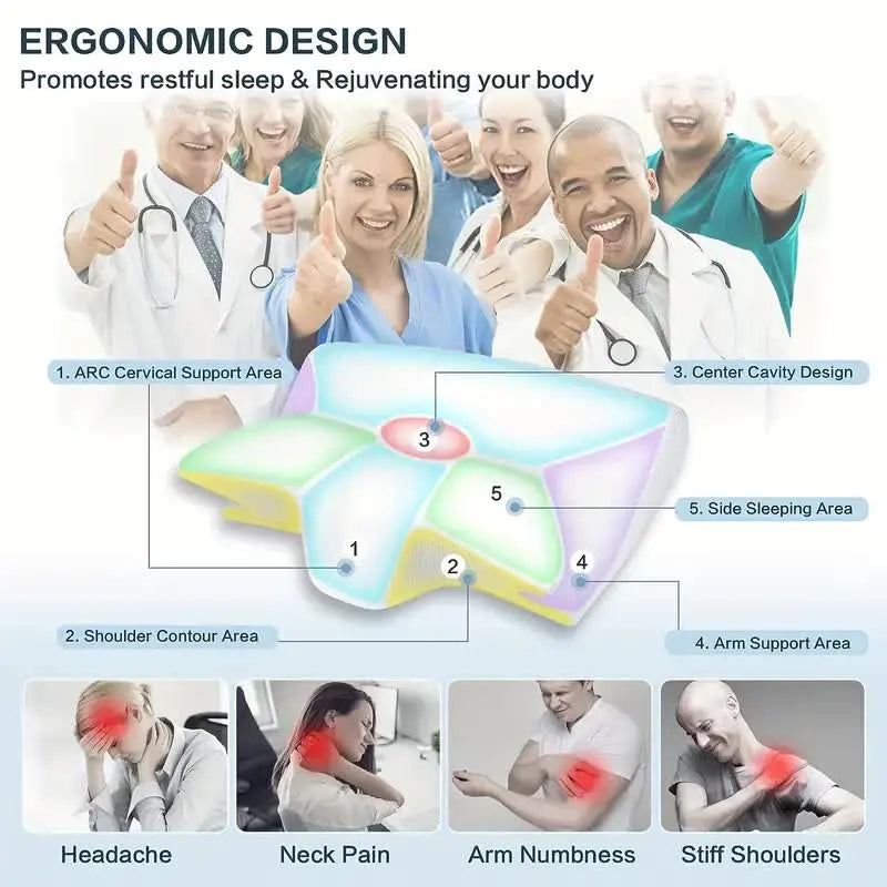Ergonomisches Kissen mit Memory-Schaum | 50% RABATT
