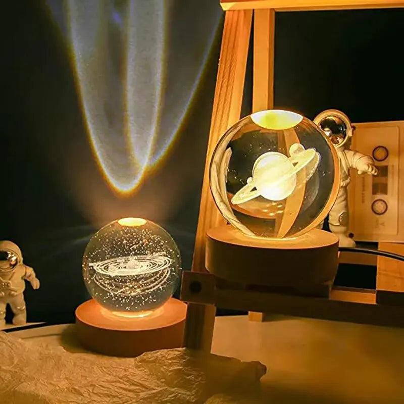 Kristallkugel Nachtlicht - Beruhigendes LED-Licht für Kinder und Zuhause