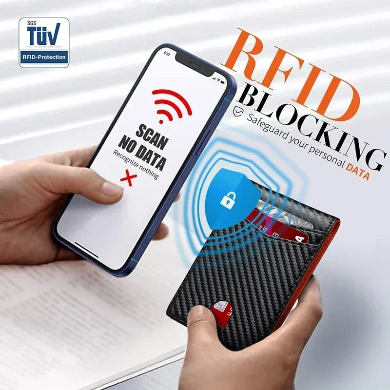 CarbonGuard™ – RFID-geschützte Herrenbrieftasche | 1+1 GRATIS