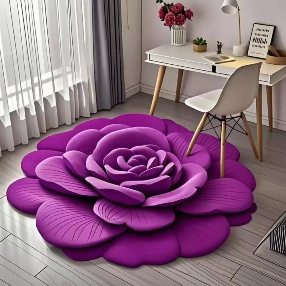 RoseLuxe™ – Elegante Badematte mit 3D-Rosenblütenmotiv für stilvollen Komfort im Badezimmer | 50% RABATT