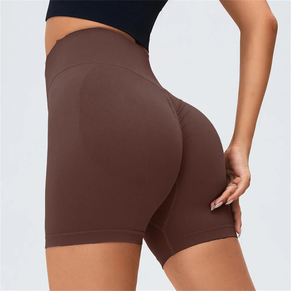 Hohe Taille Scrunch Hintern Biker Shorts für Fitnessstudio