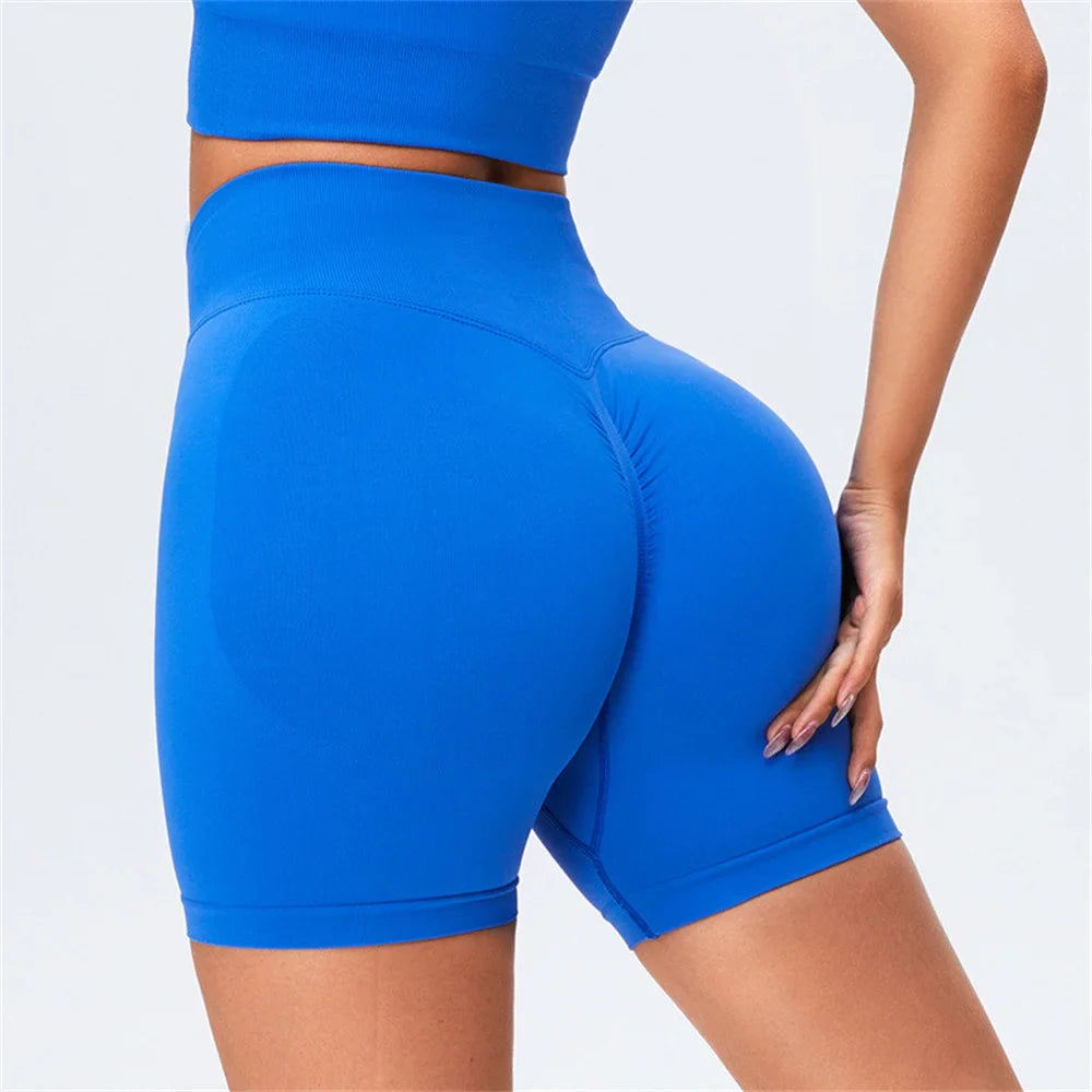 Hohe Taille Scrunch Hintern Biker Shorts für Fitnessstudio