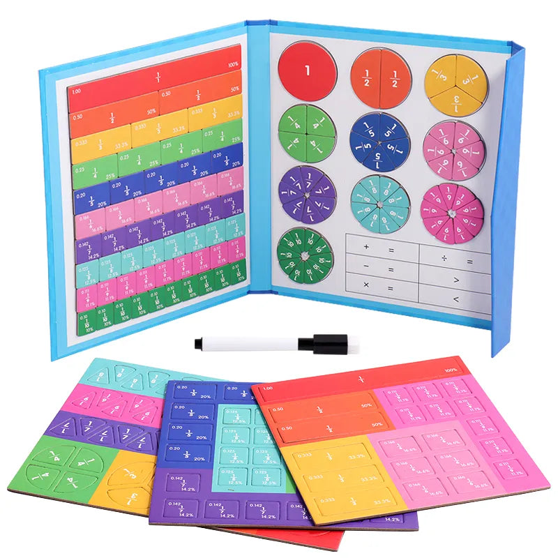 Montessori Fraktionsbuch - Spielerisch Brüche Lernen mit Magneten