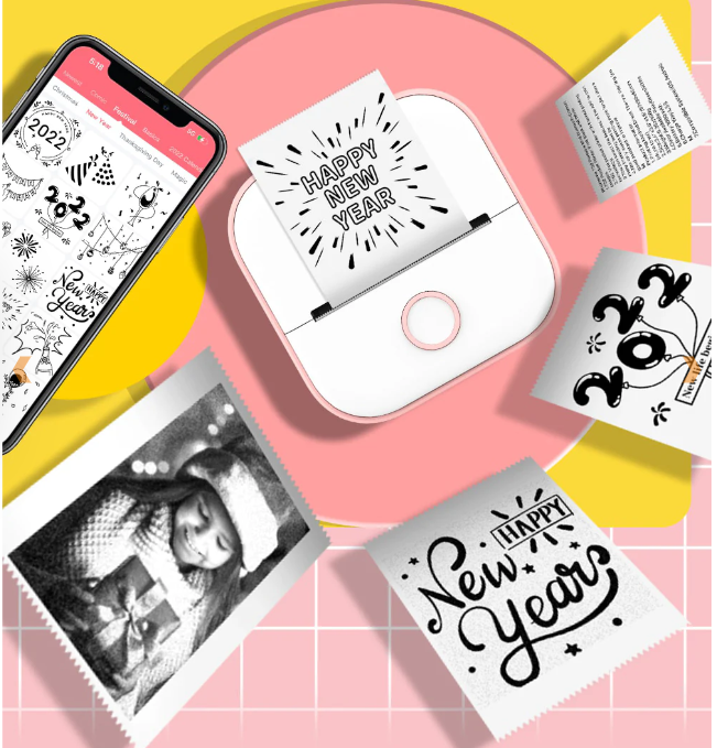 Mini-Drucker + kostenloses Druckpapier - Der Drucker, der nie Tinte braucht | 50% RABATT