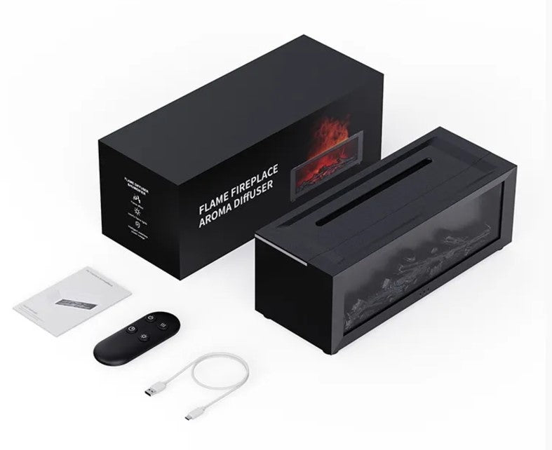 Flame Aromatherapy Diffuser | Stylischer Luftbefeuchter mit 3D-Flammeneffekt