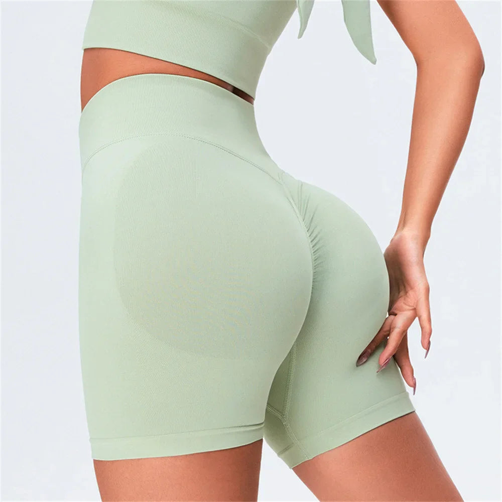 Hohe Taille Scrunch Hintern Biker Shorts für Fitnessstudio
