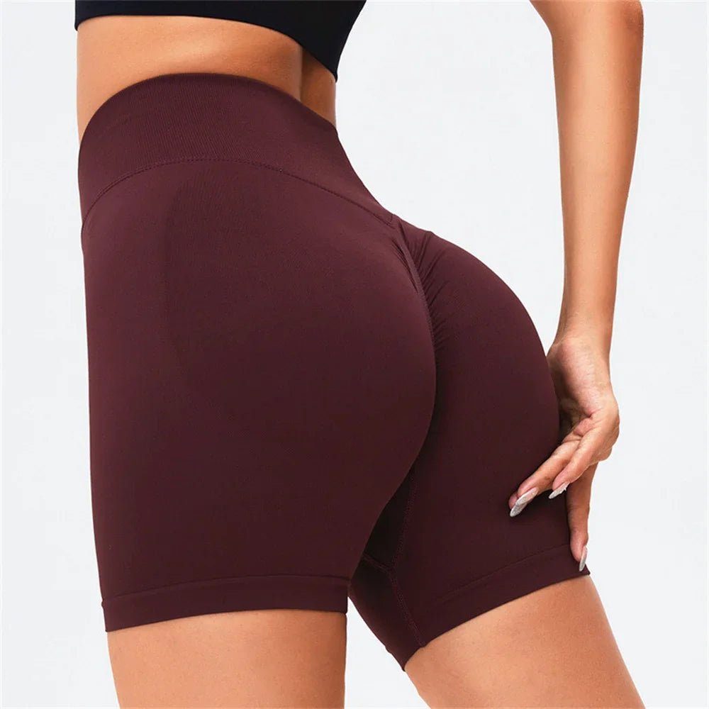 Hohe Taille Scrunch Hintern Biker Shorts für Fitnessstudio