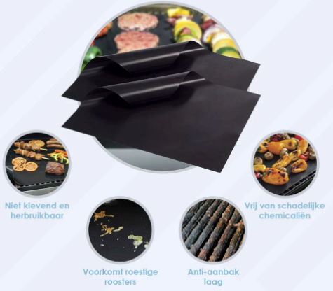 Antihaft-BBQ-Grillmatte™ | Mehr Spaß beim Grillen | 2+1 FREE