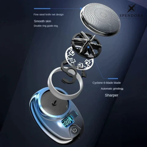 TrimTurbine™ – Mini USB-Rasierer mit 6-Klingen-Technologie  | 50% RABATT