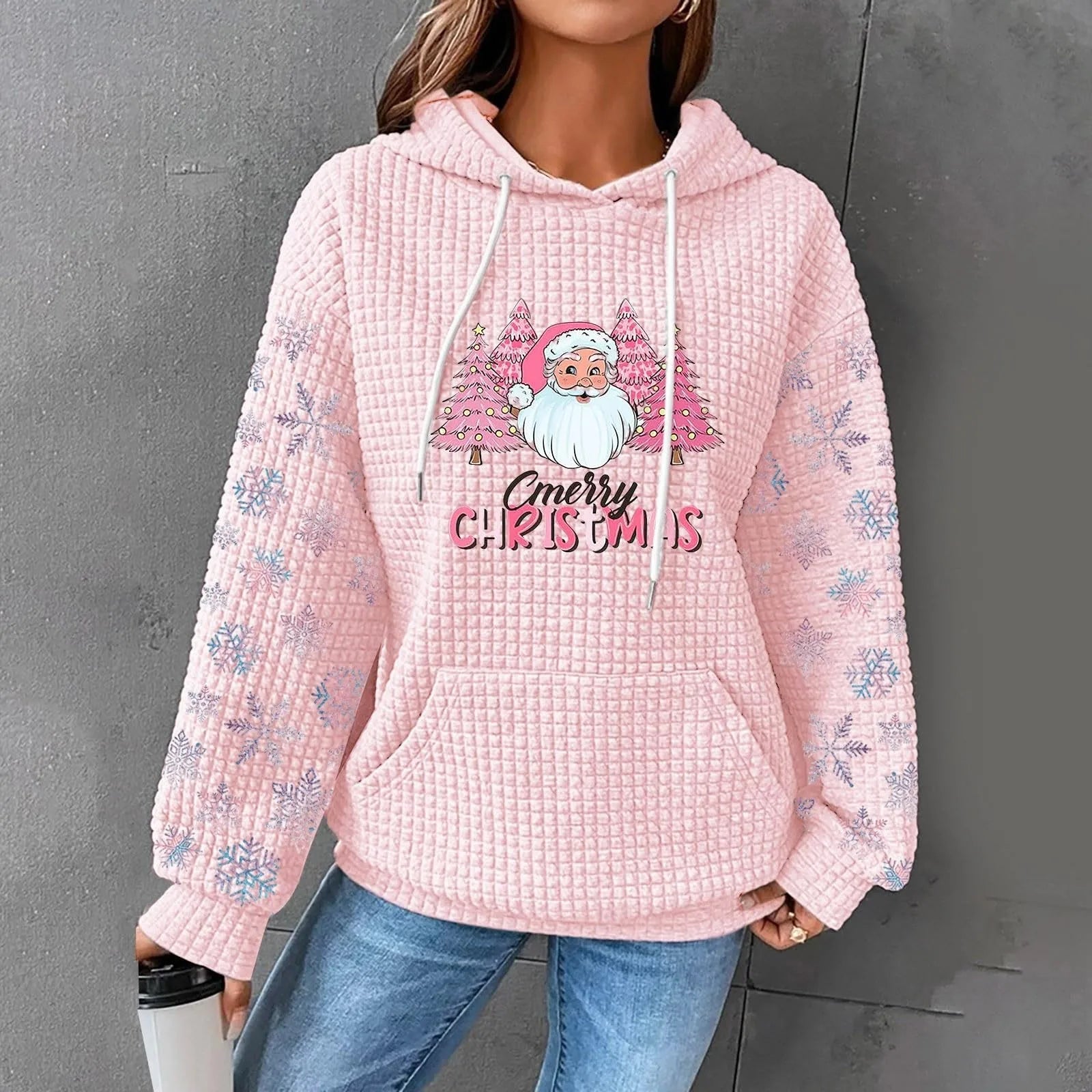 Weihnachten Drucken Kapuzenpulli | 50% RABATT