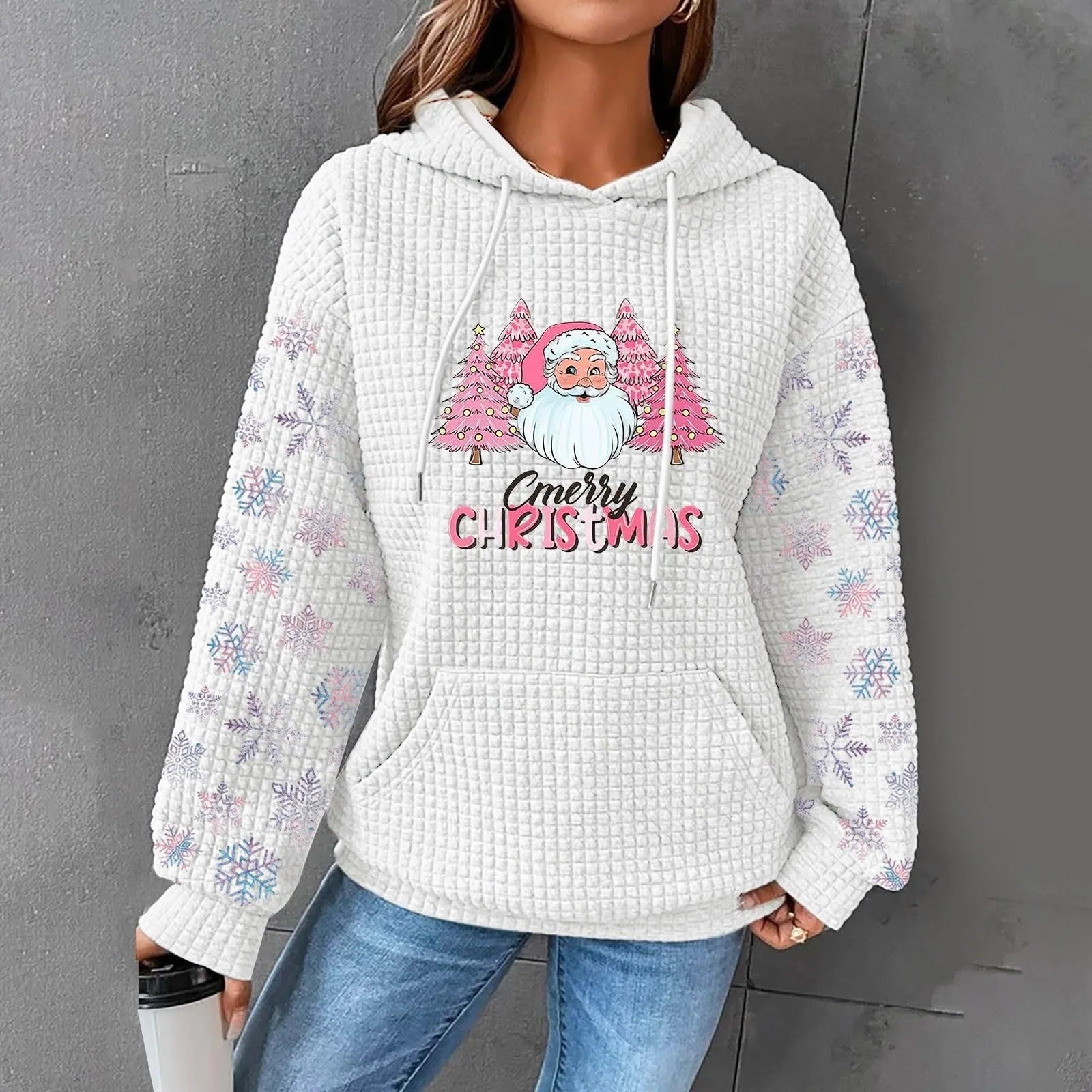 Weihnachten Drucken Kapuzenpulli | 50% RABATT