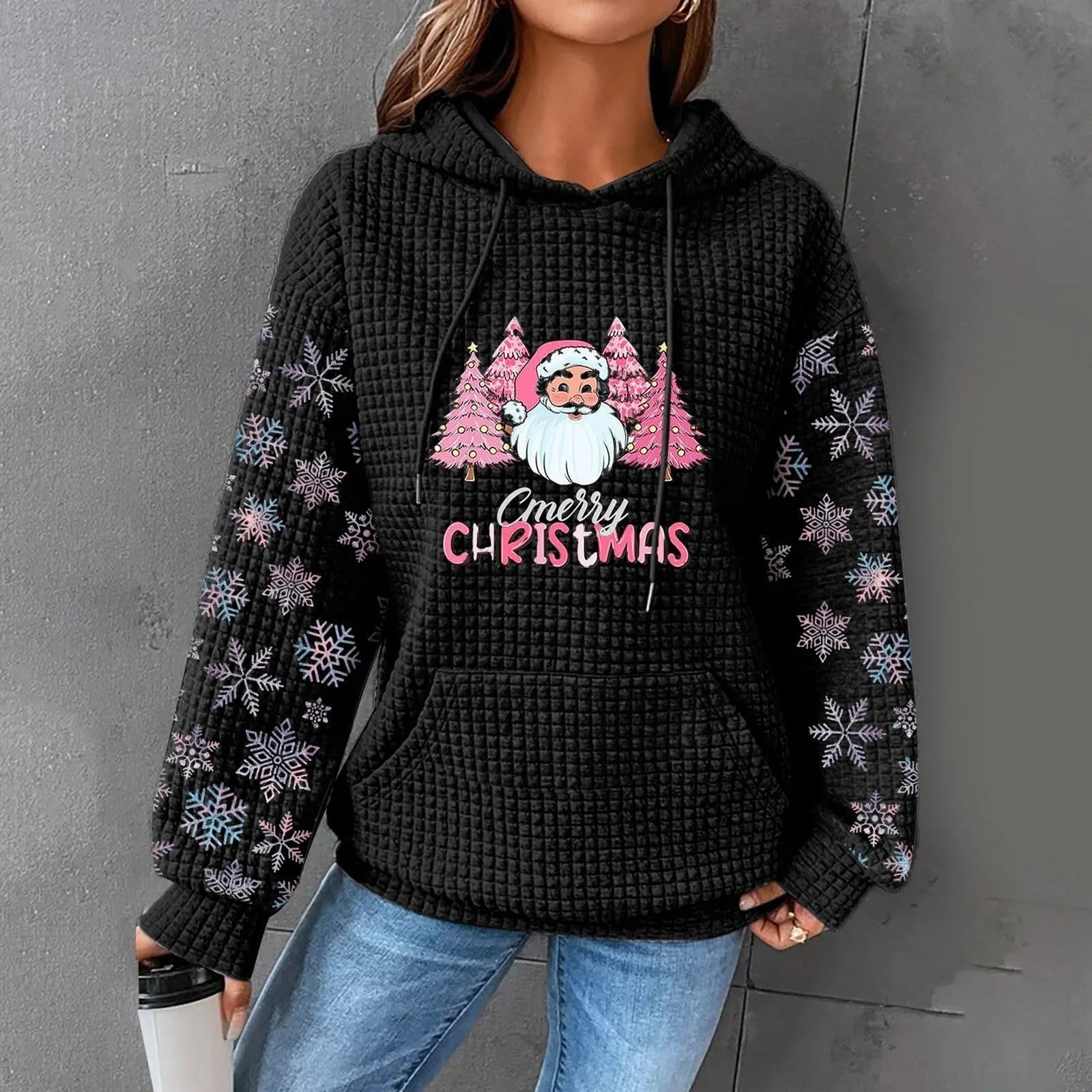 Weihnachten Drucken Kapuzenpulli | 50% RABATT