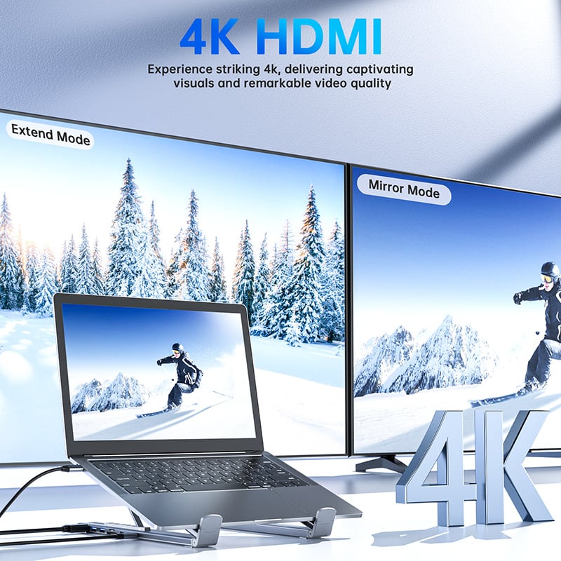 DockMaster™ 8-in-1 USB-C-Dock und Laptop-Ständer | 50% RABATT