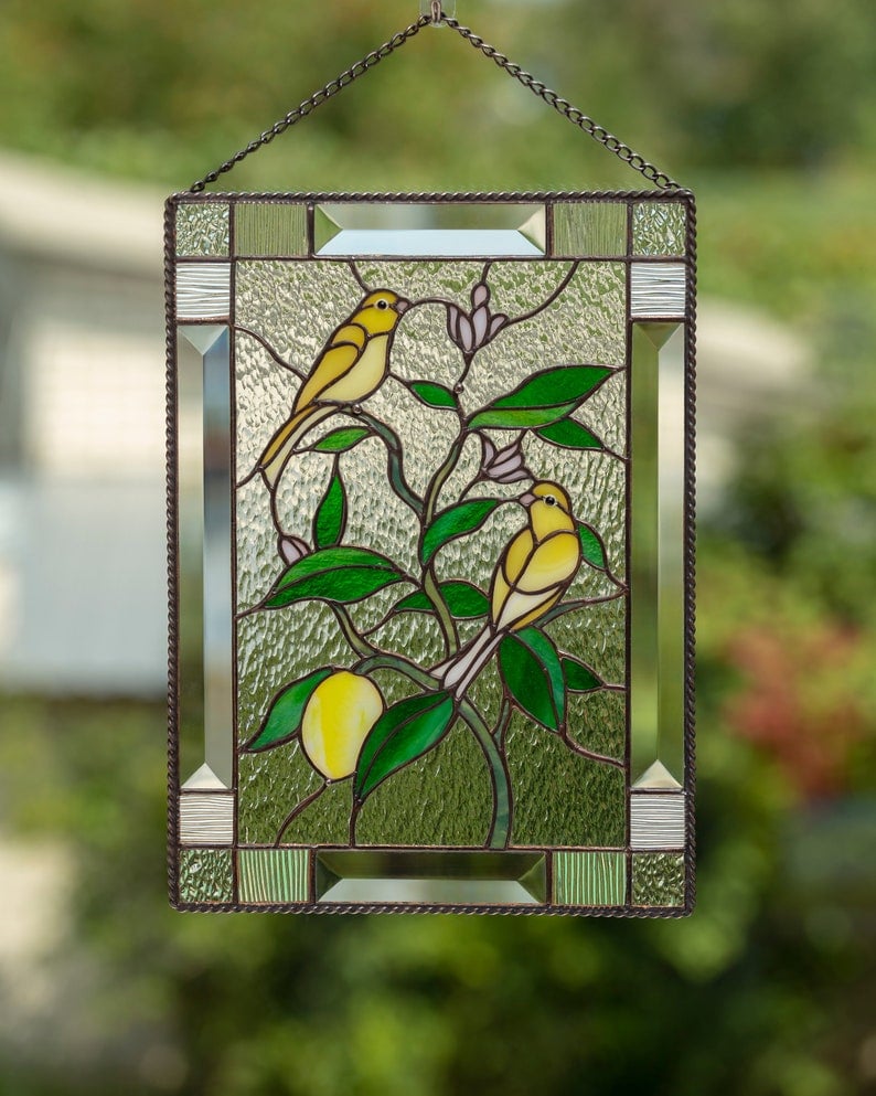 Kardinal Buntes Fenster Panel