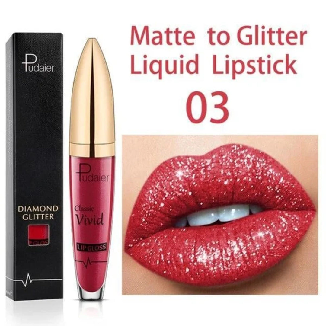 Attraktiver Glitzer-Lippenstift
