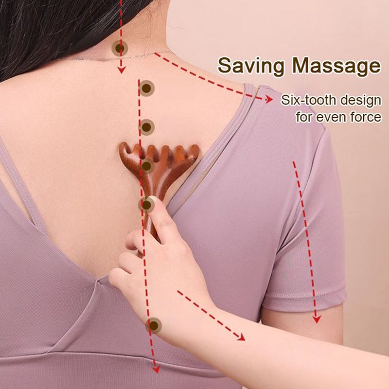 1+1 GRATIS | Meridian-Massagekamm mit sechs Krallen