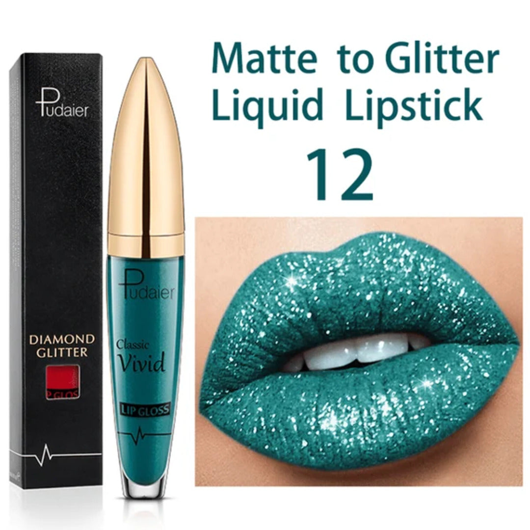 Attraktiver Glitzer-Lippenstift