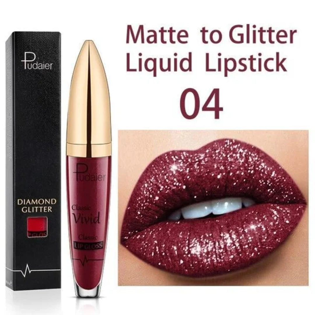 Attraktiver Glitzer-Lippenstift