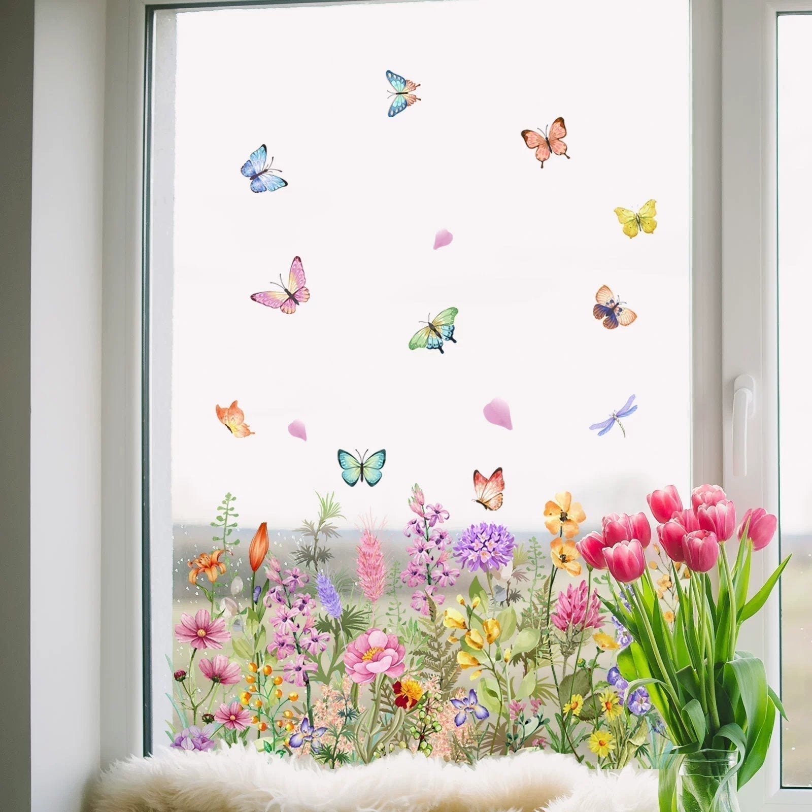 BloomView™ Farbenfroher Fensteraufkleber | 1+1 GRATIS