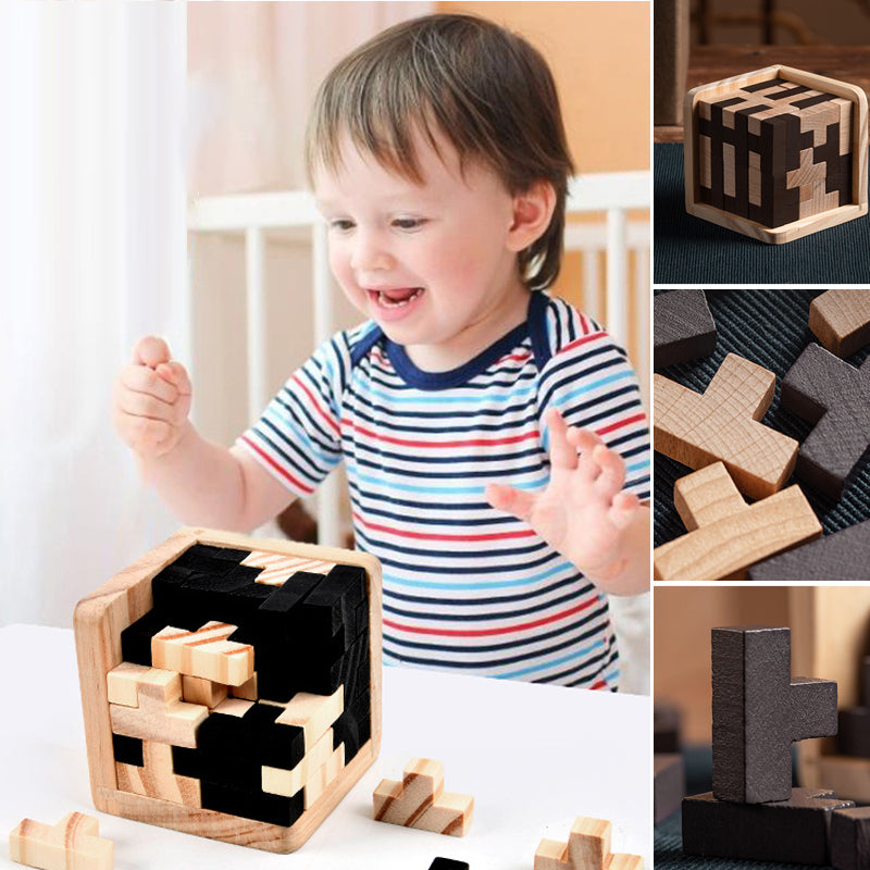 Tangram Holzpuzzle – 8 Teile, 38 Aufgaben, Ab 3 Jahren, Nachhaltig