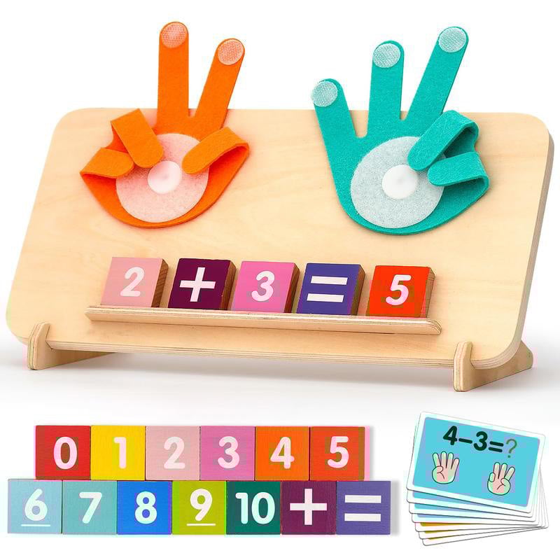 MatheSpaß – Montessori Fingerzählen Lernspielzeug | 50% RABATT