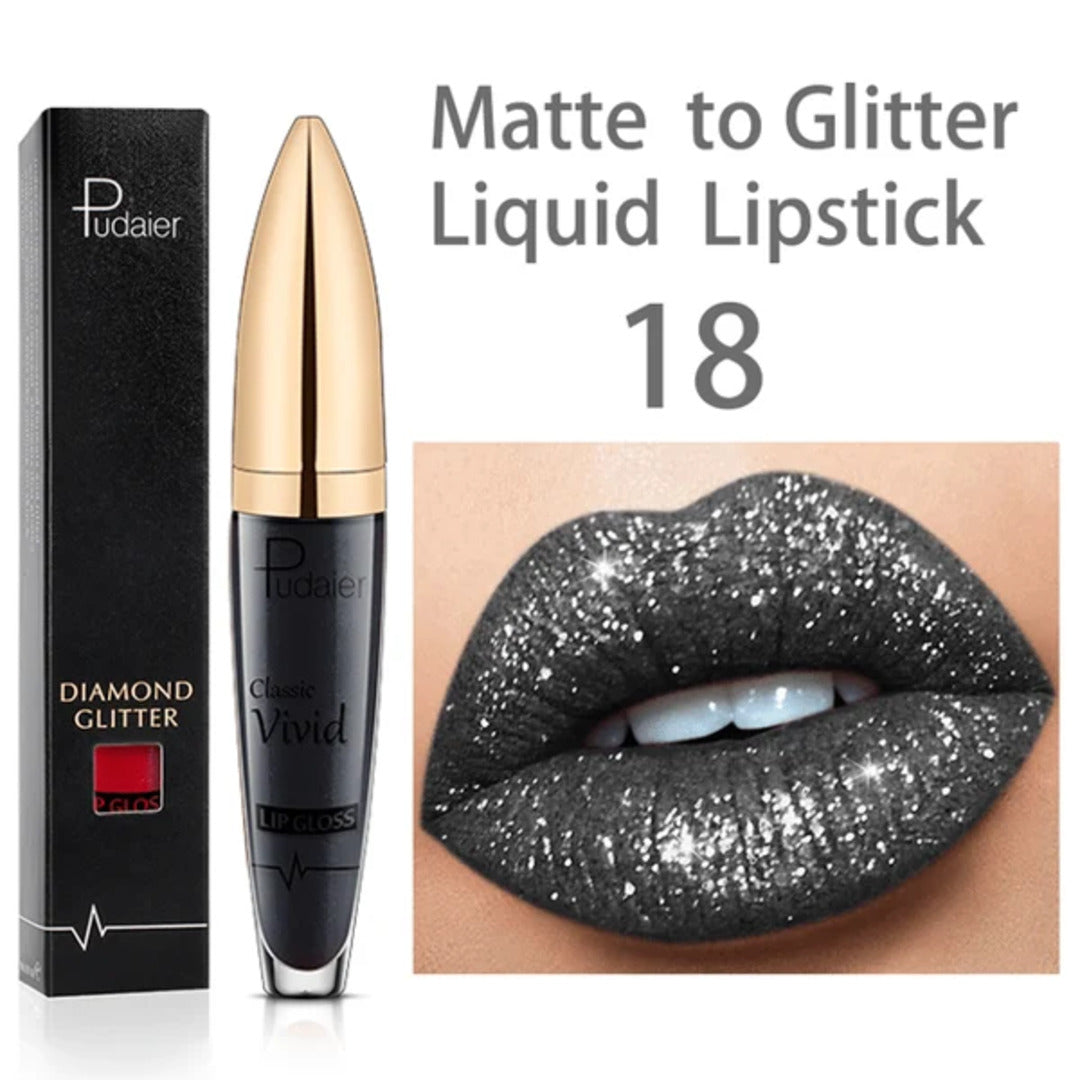 Attraktiver Glitzer-Lippenstift