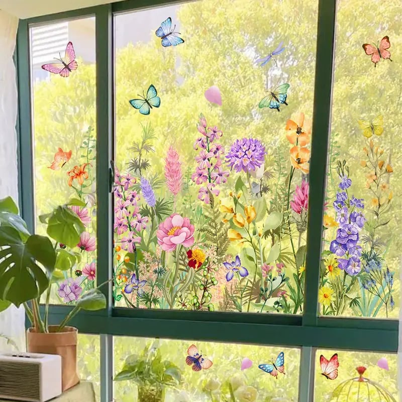 BloomView™ Farbenfroher Fensteraufkleber | 1+1 GRATIS
