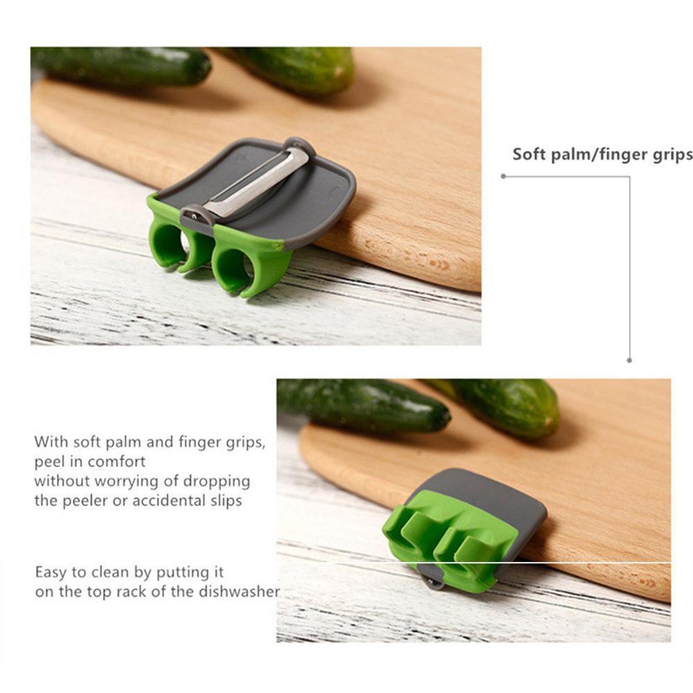 KitchenEase – Scharfes Finger-Schälmesser | Set mit 3 Stück