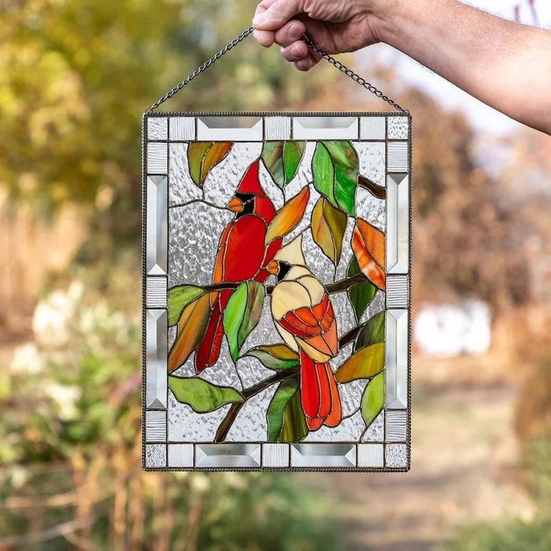 Kardinal Buntes Fenster Panel
