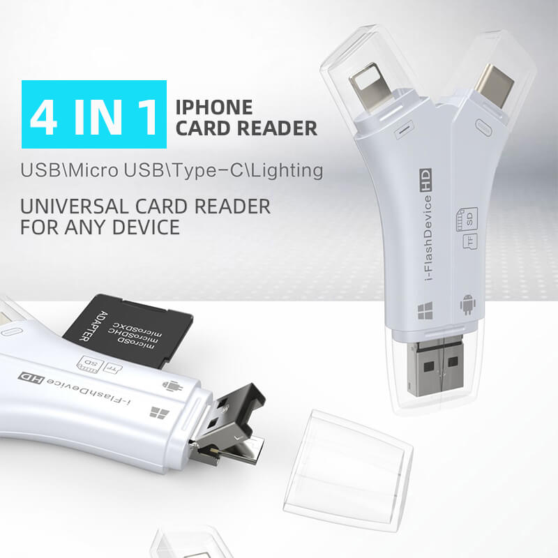 4-in-1 Medienübertragung - Schnelle Datenübertragung für iPhone, Android & PC