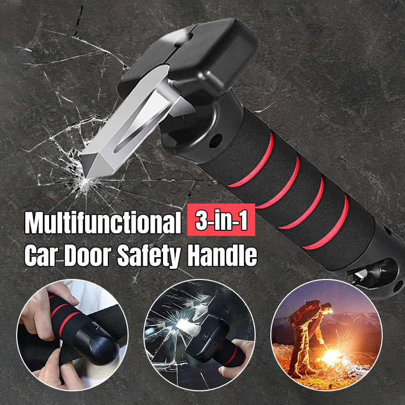 Multifunktionaler 3-in-1-Autotürgriff - Sicherheit, Werkzeug & LED-Lampe