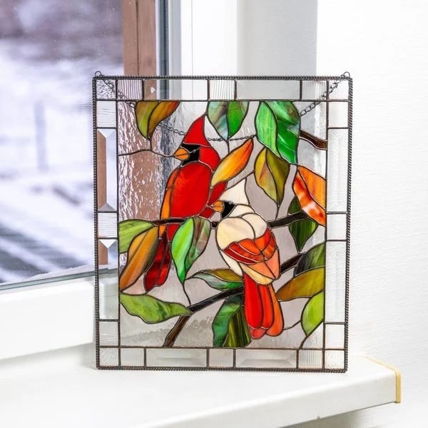 Kardinal Buntes Fenster Panel