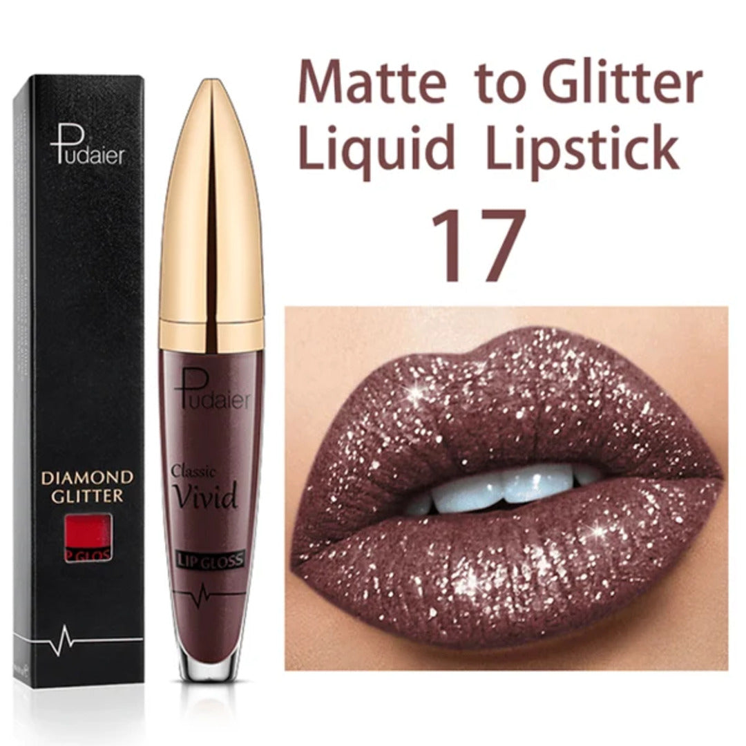 Attraktiver Glitzer-Lippenstift