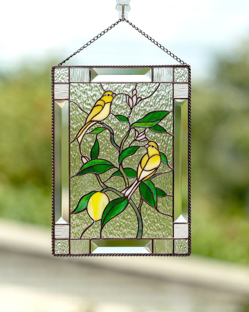 Kardinal Buntes Fenster Panel
