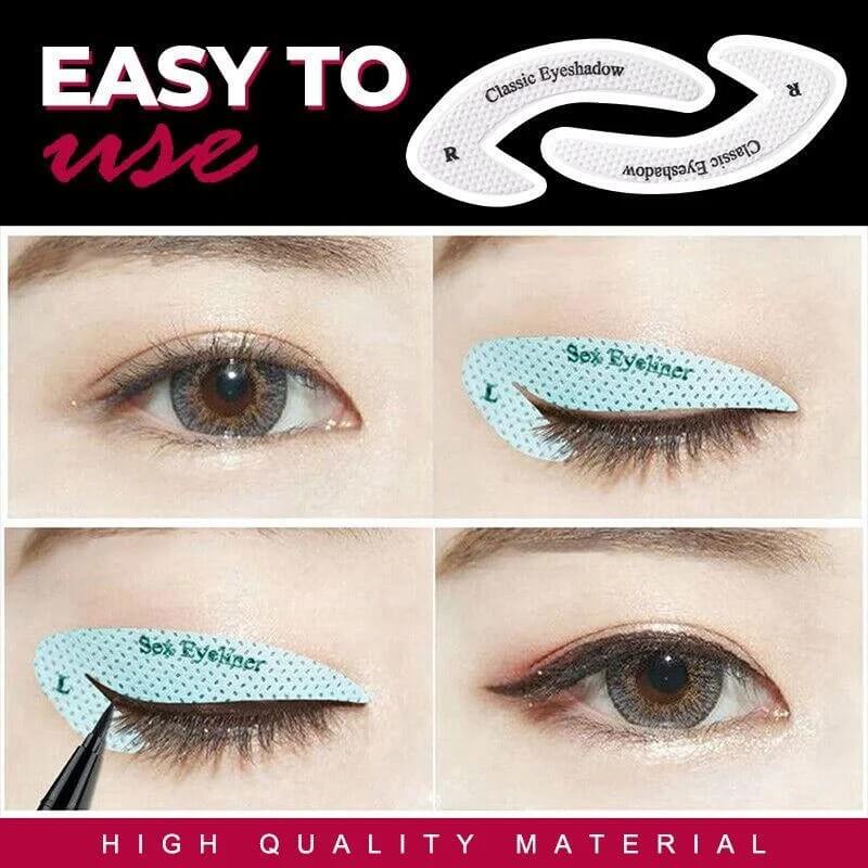 QuickLiner™ Eyeliner-Schablonenset (Mix aus 4 Blättern) | 50% RABATT