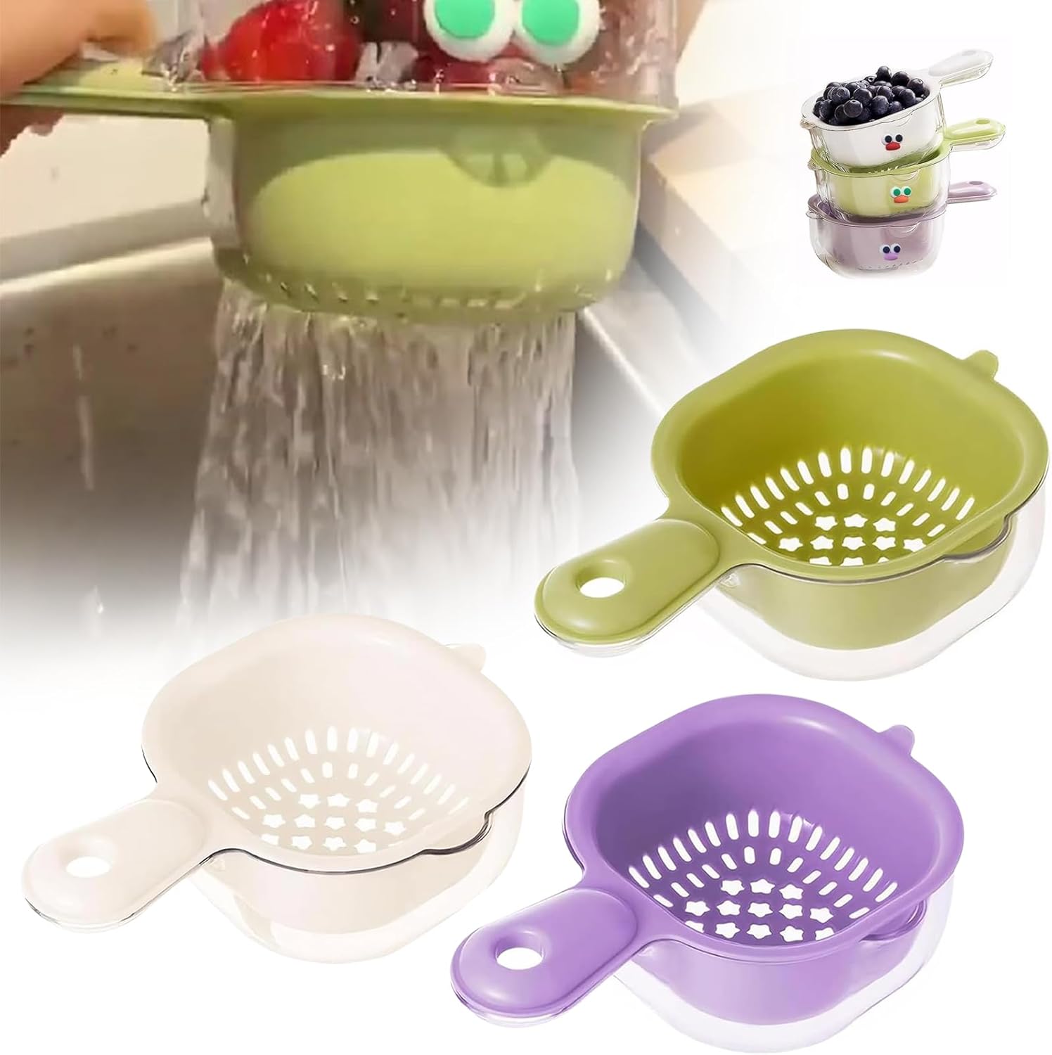 DrainMate™ – Doppeldeckiger Küchensiebbecken | 1+1 GRATIS