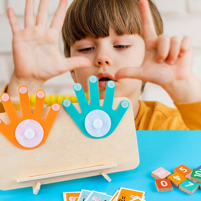 MatheSpaß – Montessori Fingerzählen Lernspielzeug | 50% RABATT
