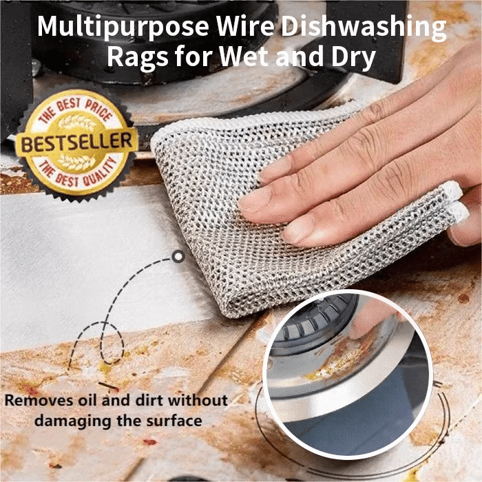 ScrubMaster™ – Kratzfreies Stahltuch für Müheloses Reinigen | 5+5 GRATIS