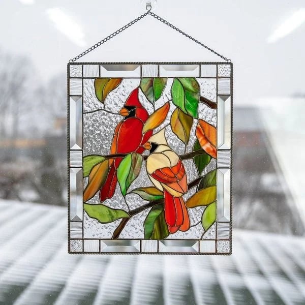 Kardinal Buntes Fenster Panel