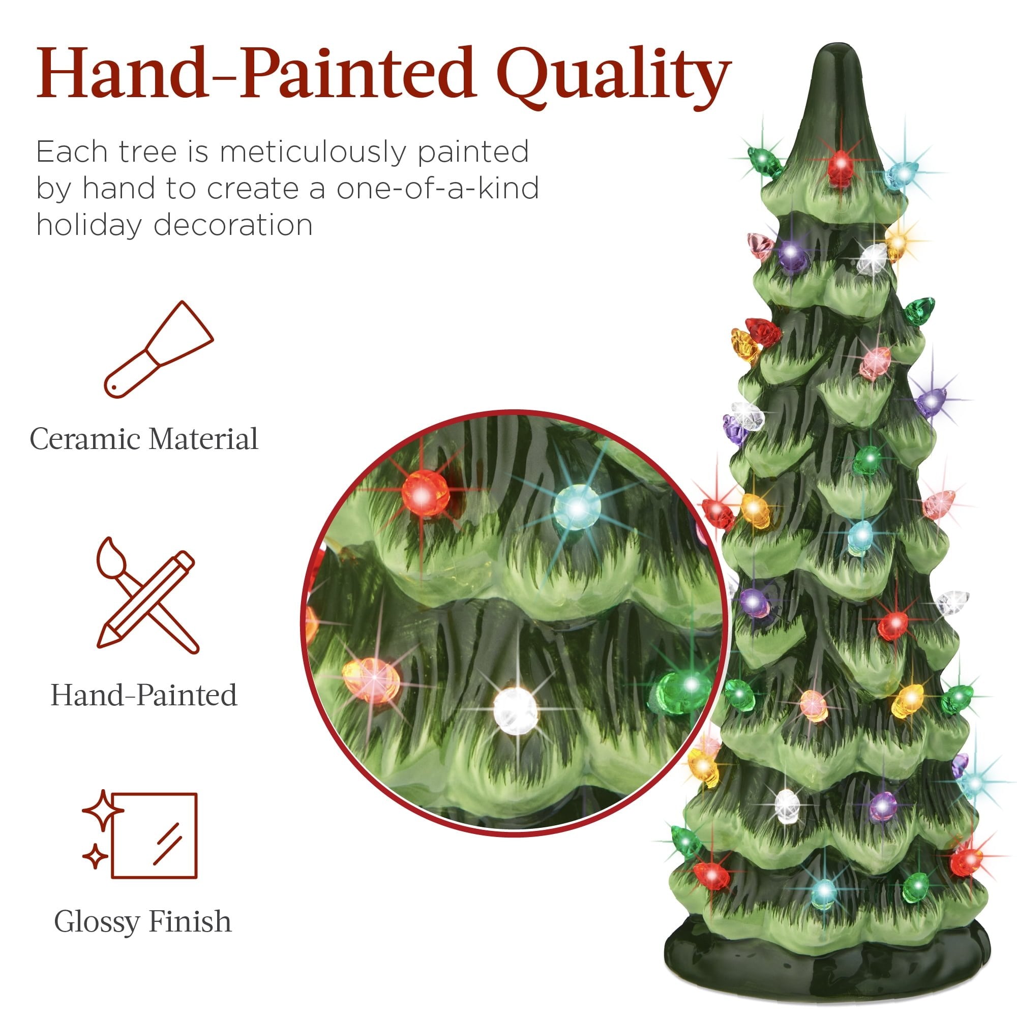 LumiGlow – Handbemalter Weihnachtsbaum aus Keramik