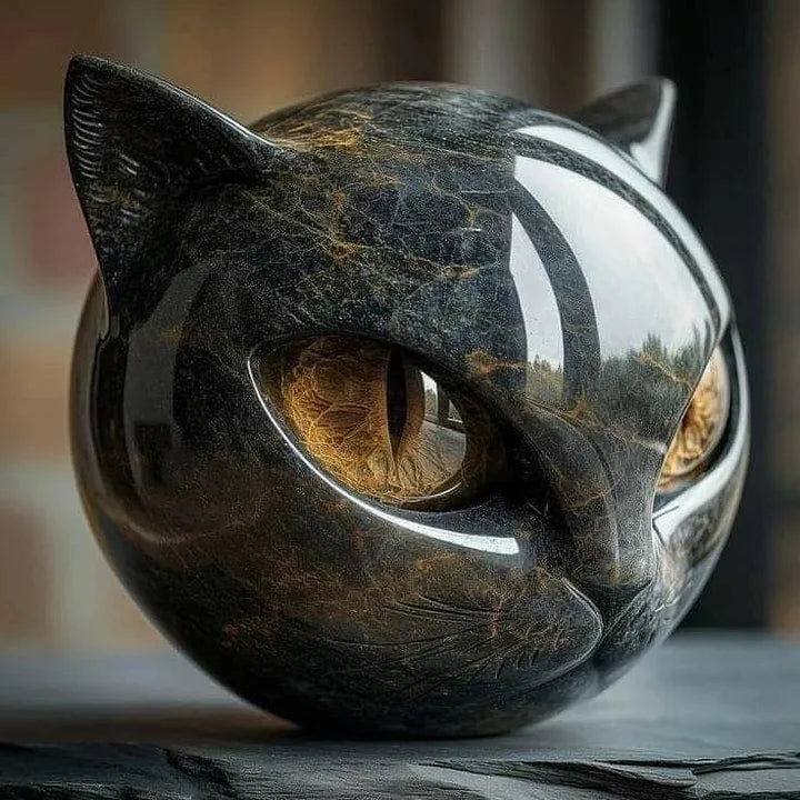 Noctura™ – Mystische schwarze Katzenskulptur | 50% Rabatt